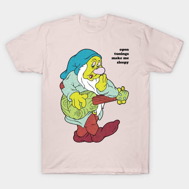 sleepy guitarist T-Shirt by Moon Toboggan